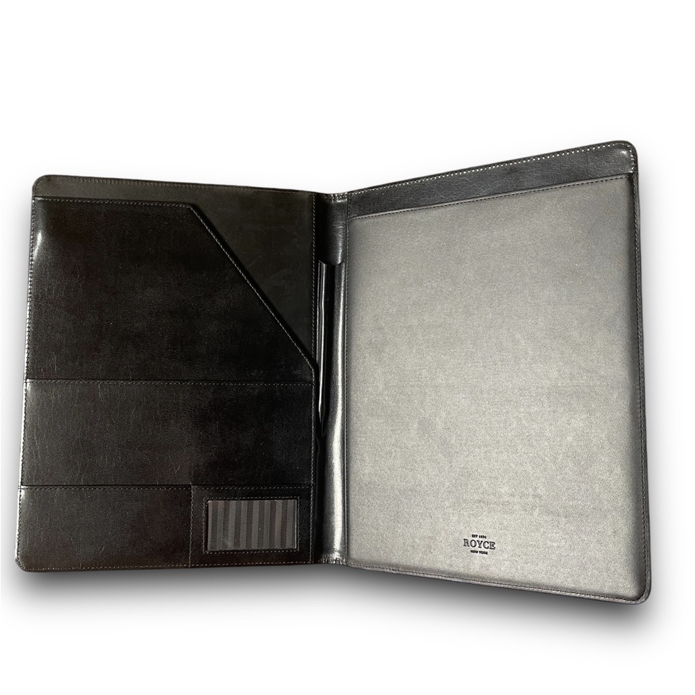Royce New York Black Leather Executive Writing Portfolio